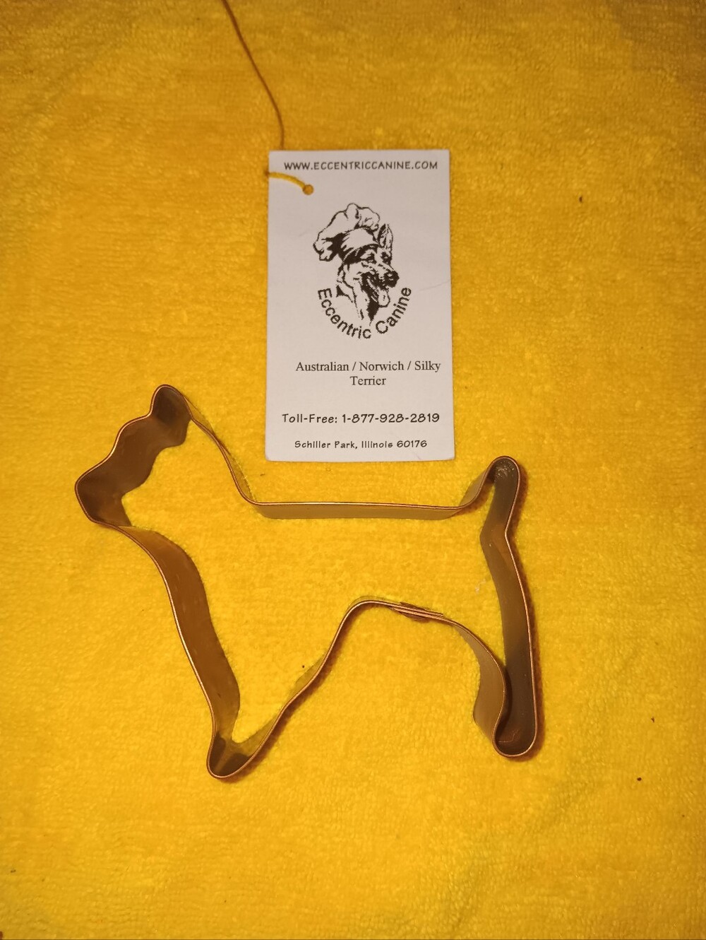 Eccentric Canine Terrier dog Cookie Cutter and Recipe Treat Book--Anti-cruelty